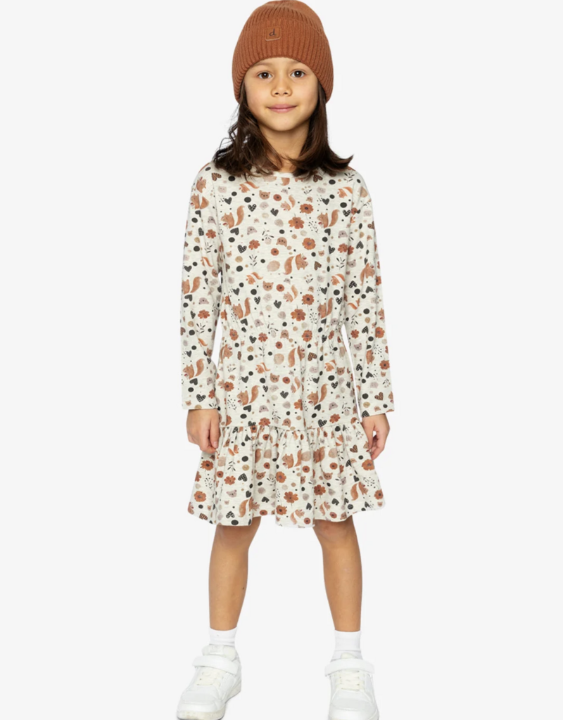 Deux par Deux Organic Cotton Dress Printed Squirrels