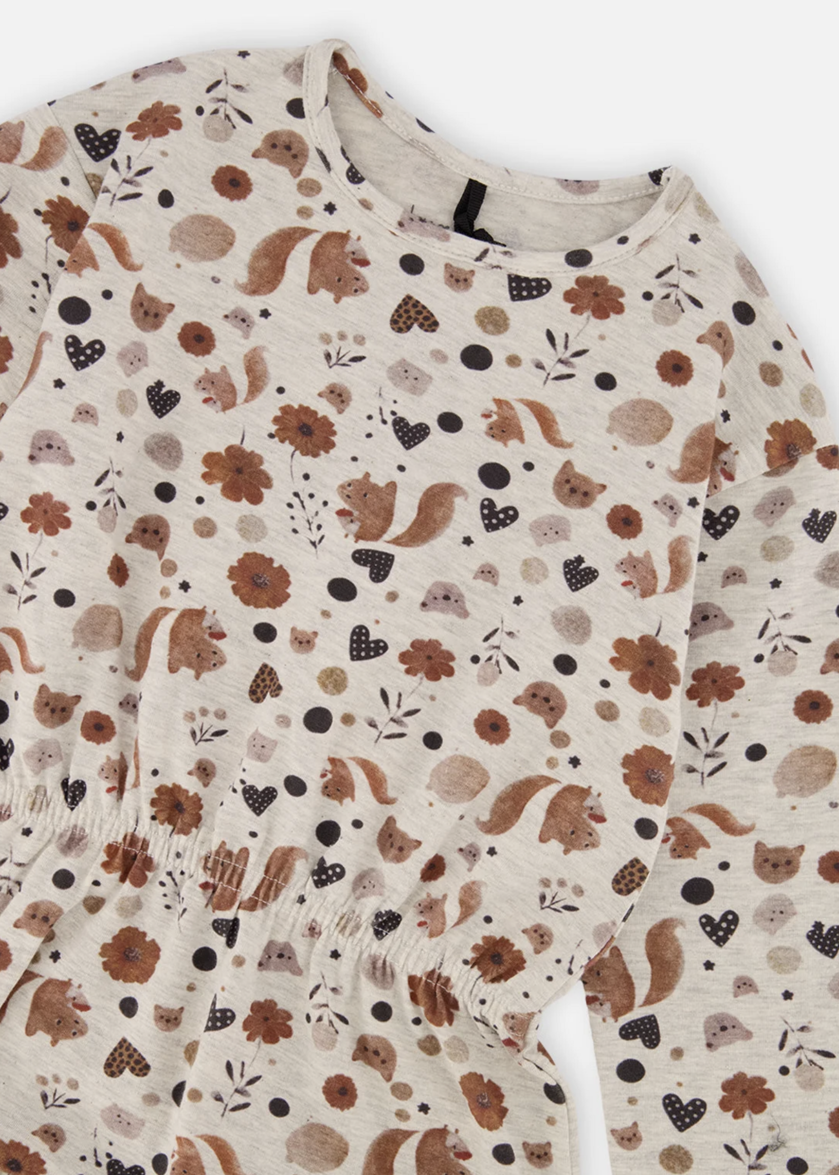 Deux par Deux Organic Cotton Dress Printed Squirrels