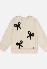 Deux par Deux Sweatshirt w/Bows Off White
