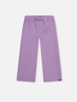 Deux par Deux Wide Leg Jacquard Pants Regal Orchid