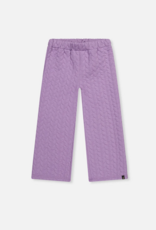 Deux par Deux Wide Leg Jacquard Pants Regal Orchid