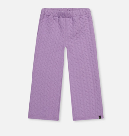 Deux par Deux Wide Leg Jacquard Pants Regal Orchid