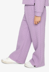 Deux par Deux Wide Leg Jacquard Pants Regal Orchid