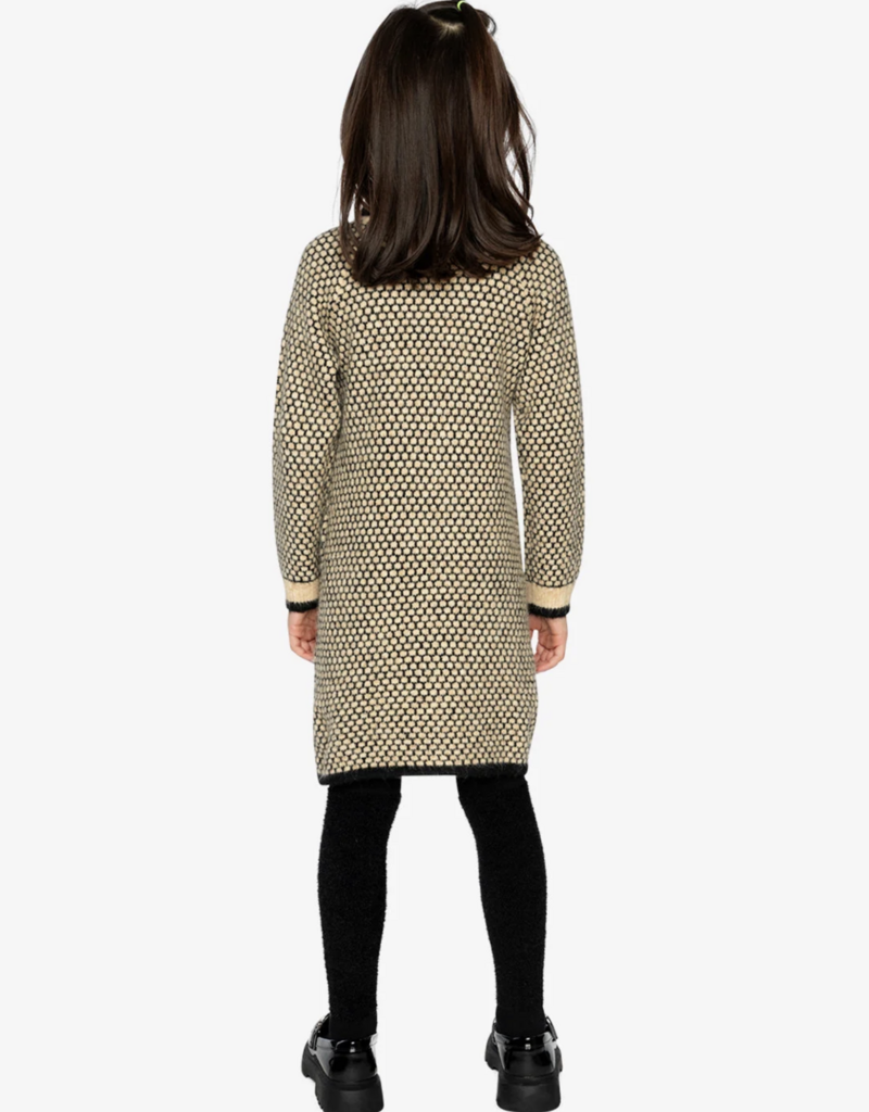 Deux par Deux Knit Dress w/Collar Brown Black