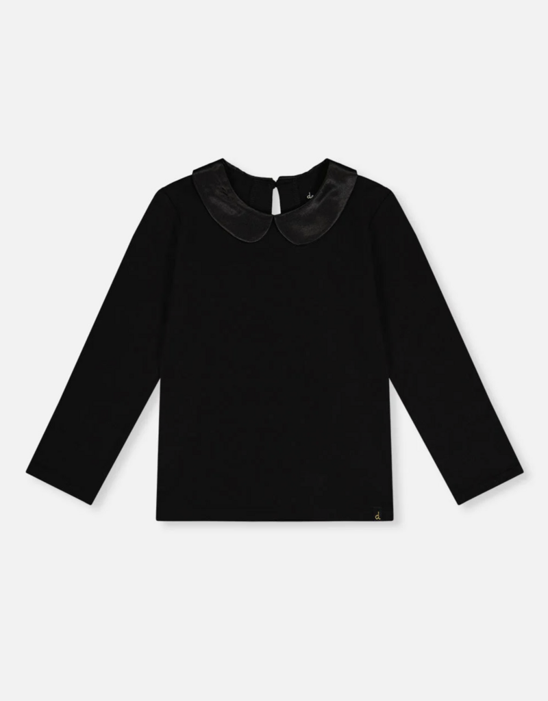 Deux par Deux Organic Cotton T-shirt w/Peterpan Collar