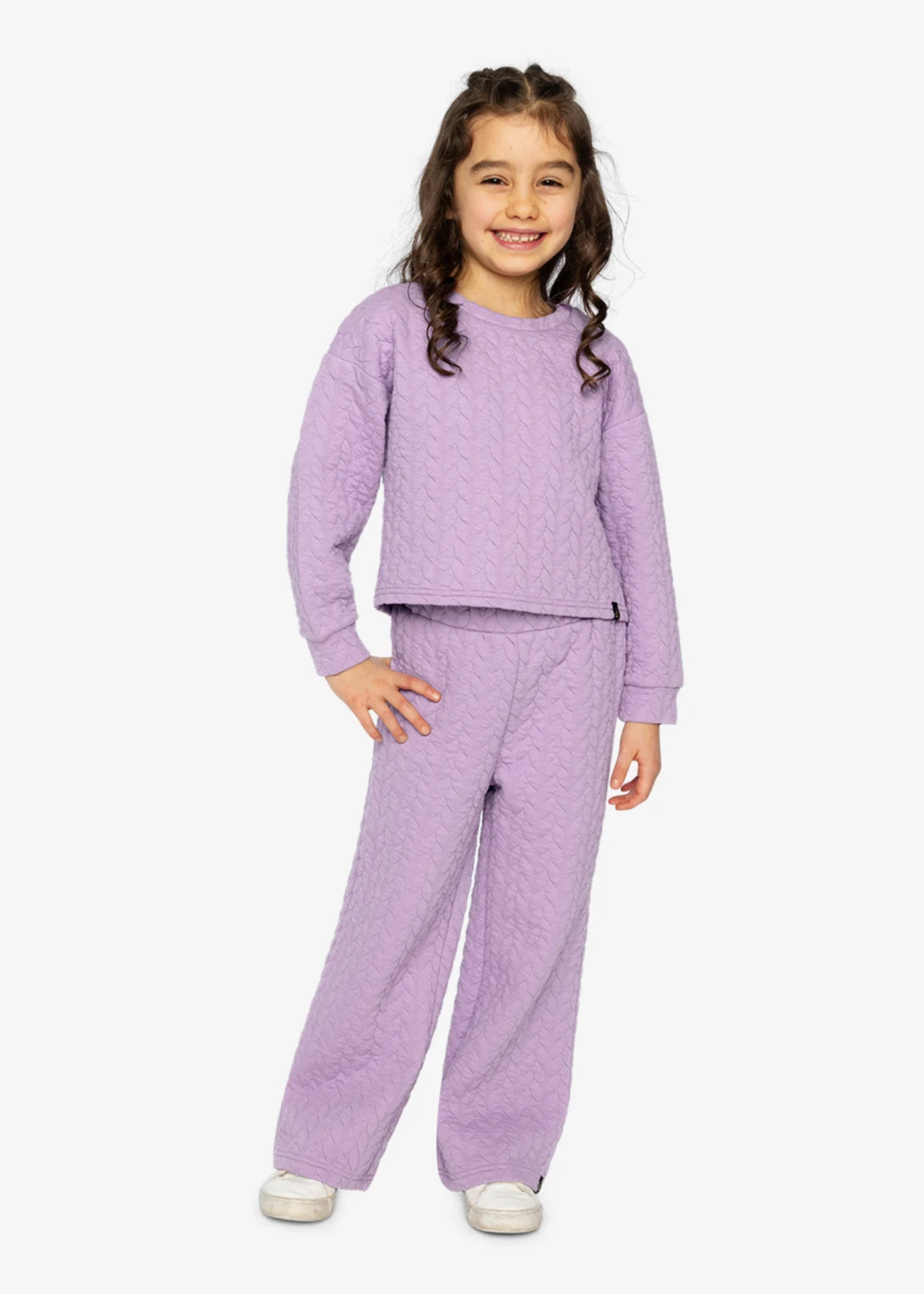 Deux par Deux Jacquard Sweatshirt Regal Orchid