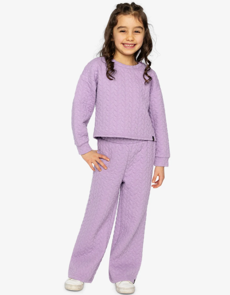 Deux par Deux Jacquard Sweatshirt Regal Orchid