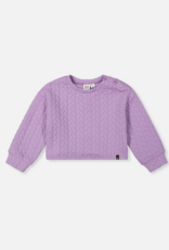 Deux par Deux Jacquard Sweatshirt Regal Orchid