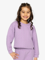 Deux par Deux Jacquard Sweatshirt Regal Orchid