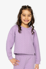 Deux par Deux Jacquard Sweatshirt Regal Orchid