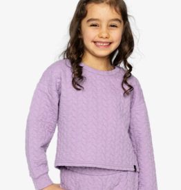 Deux par Deux Jacquard Sweatshirt Regal Orchid