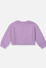Deux par Deux Jacquard Sweatshirt Regal Orchid