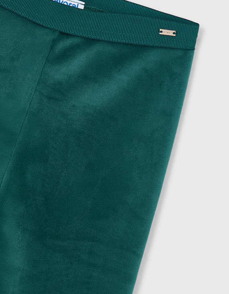 Mayoral Green Velvet Leggings