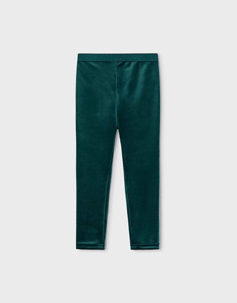 Mayoral Green Velvet Leggings