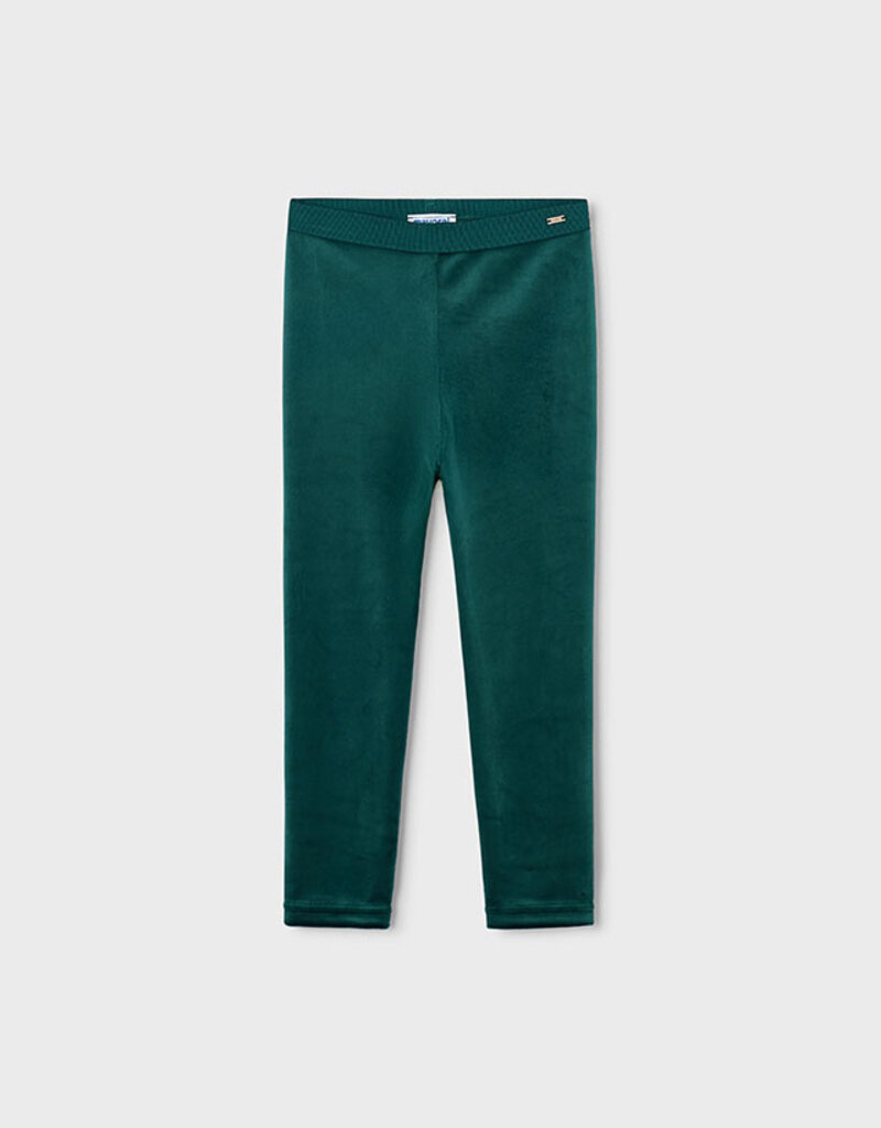 Mayoral Green Velvet Leggings