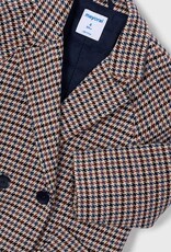 Mayoral Wool Brown Plaid Coat