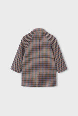 Mayoral Wool Brown Plaid Coat
