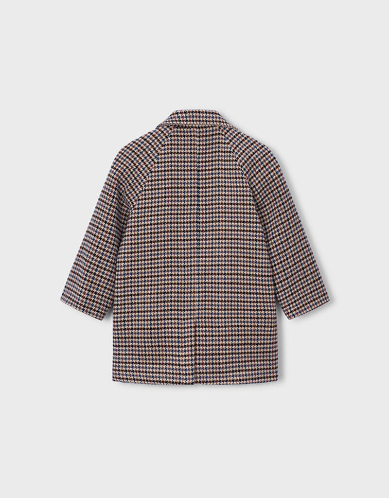 Mayoral Wool Brown Plaid Coat