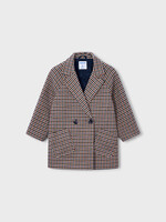 Mayoral Wool Brown Plaid Coat