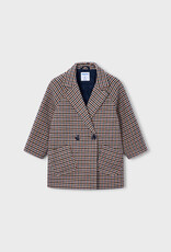 Mayoral Wool Brown Plaid Coat