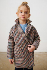Mayoral Wool Brown Plaid Coat