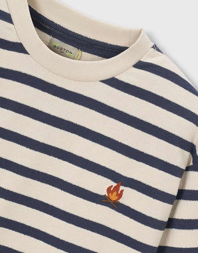 Mayoral L/S Tee Navy Striped Tee
