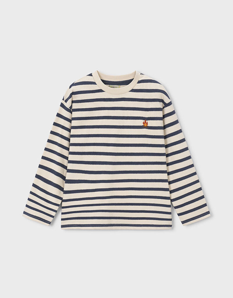 Mayoral L/S Tee Navy Striped Tee