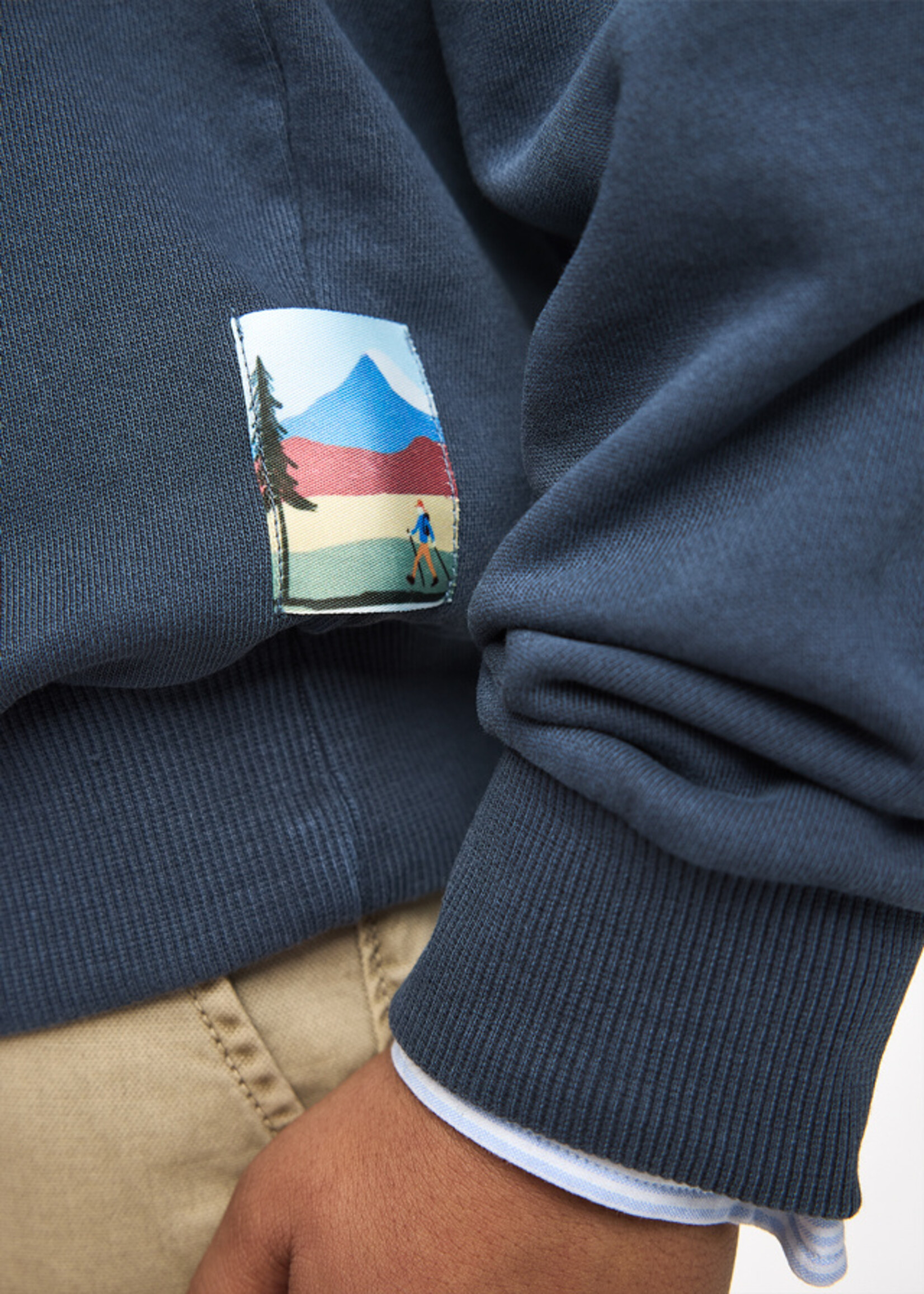 Mayoral Boys Funnel Neck Sweatshirt Indigo