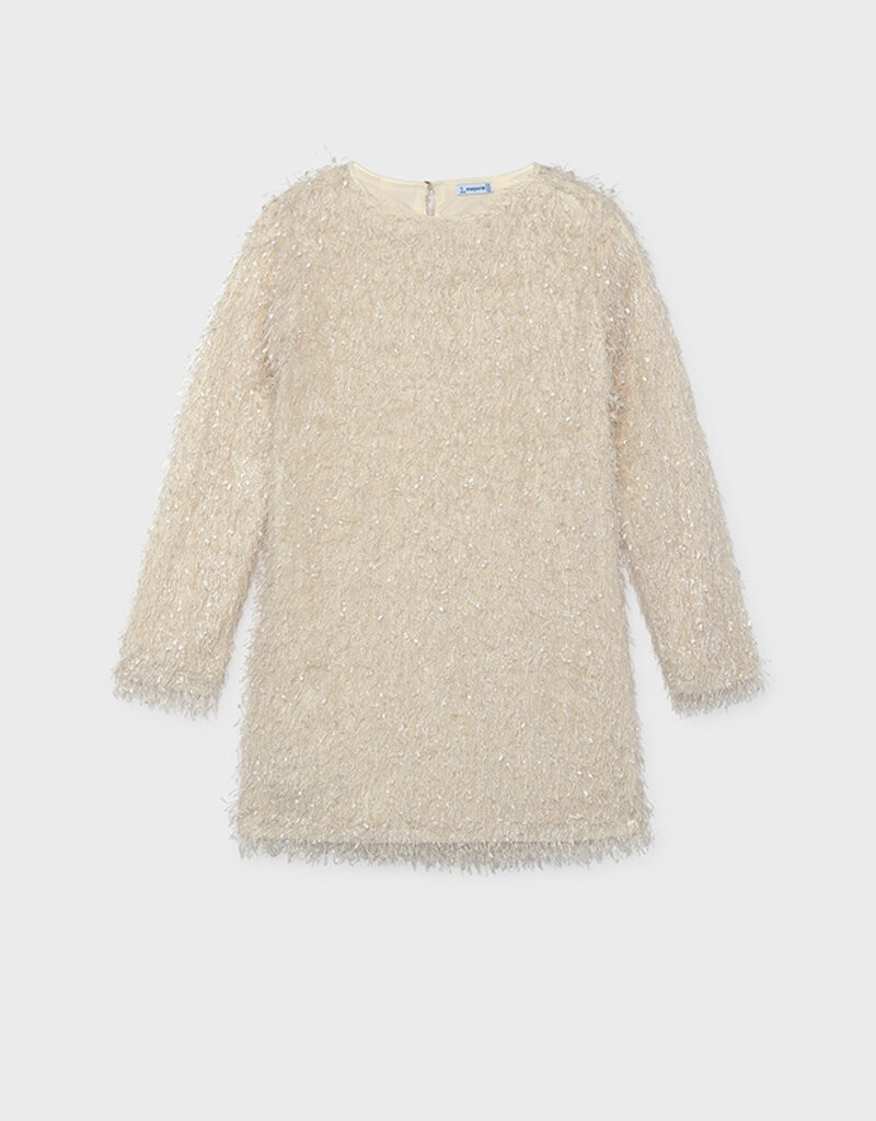 Mayoral Fringed Cream Dress