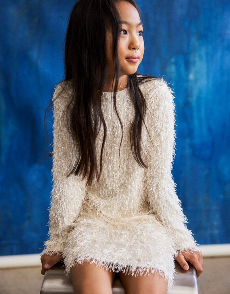 Mayoral Fringed Cream Dress