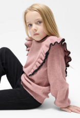 miles the label Miles Pink Ruffle Sweater