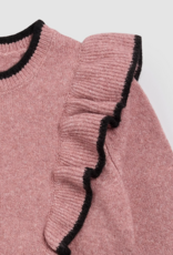 miles the label Miles Pink Ruffle Sweater