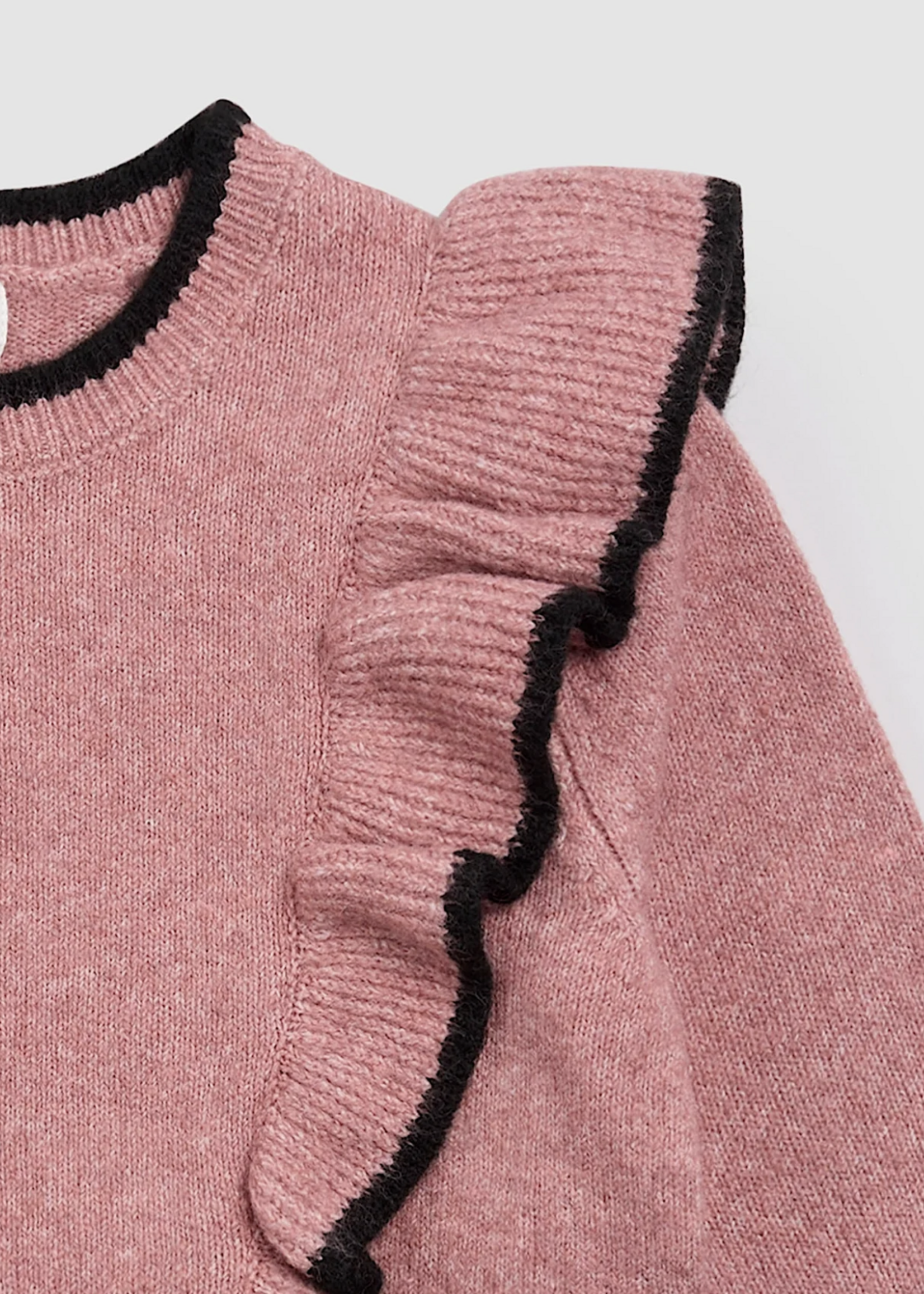 miles the label Miles Pink Ruffle Sweater