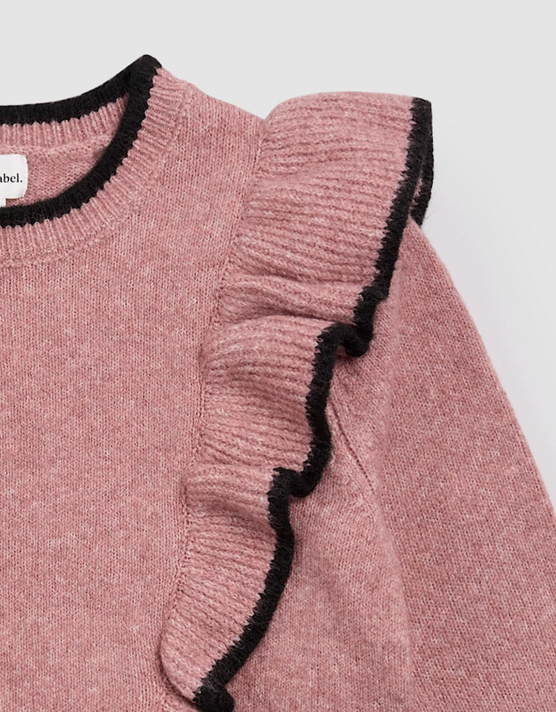 miles the label Miles Pink Ruffle Sweater