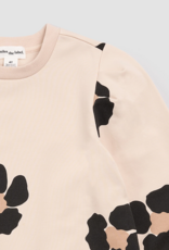 miles the label Bold Flower Print Almond Fleece Sweater Dress