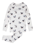 Petit Lem L/S PJ Set DOG W/HOCKEY STICK