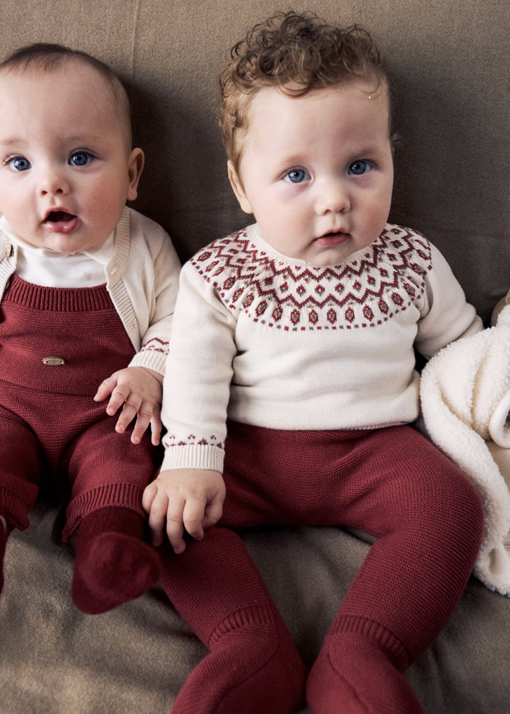 Mayoral Knit Plum/Cream 2 Piece Set