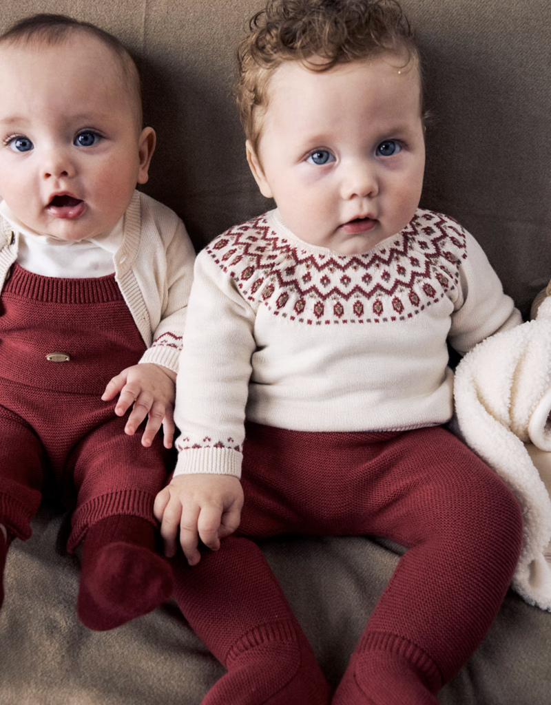 Mayoral Knit Plum/Cream 2 Piece Set