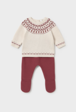 Mayoral Knit Plum/Cream 2 Piece Set