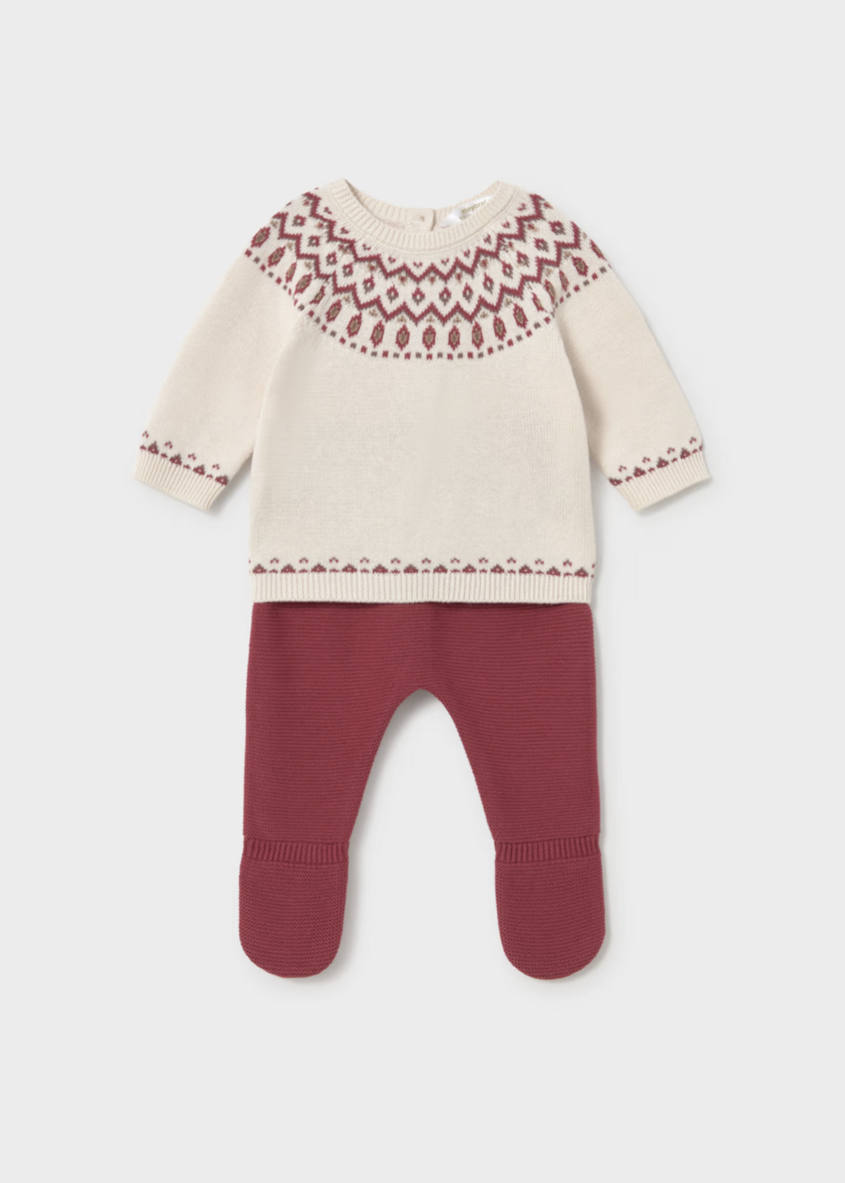 Mayoral Knit Plum/Cream 2 Piece Set