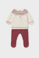 Mayoral Knit Plum/Cream 2 Piece Set