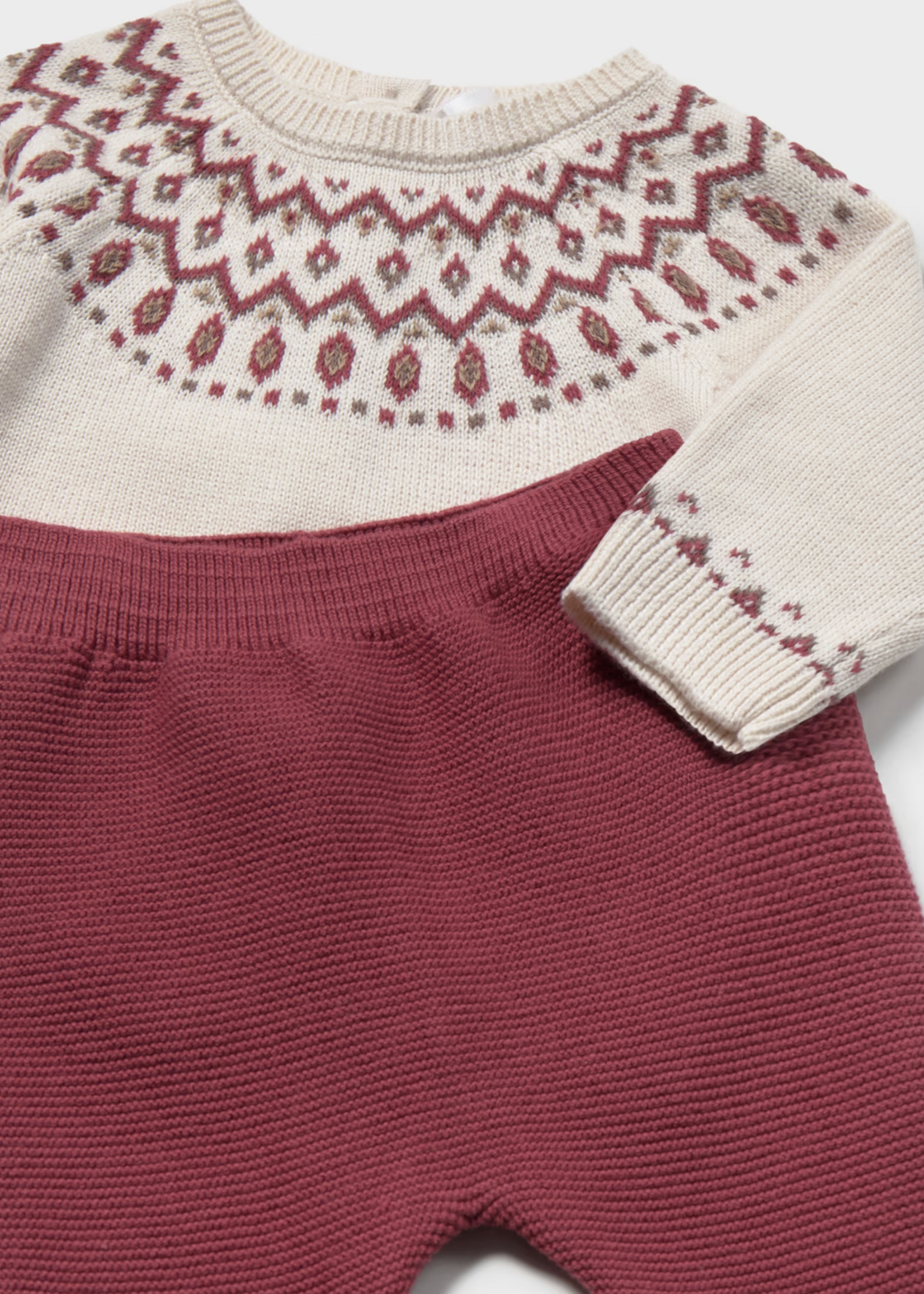 Mayoral Knit Plum/Cream 2 Piece Set