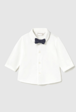 Mayoral White L/S Shirt w/Bow Tie