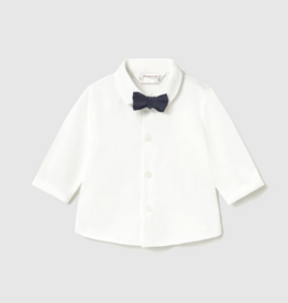Mayoral White L/S Shirt w/Bow Tie