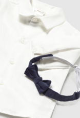Mayoral White L/S Shirt w/Bow Tie