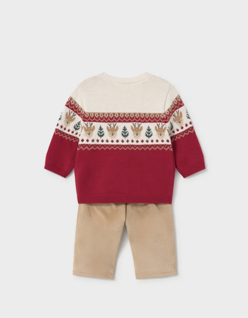 Mayoral Infant Reindeer Sweater Pant Set