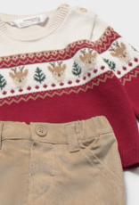 Mayoral Infant Reindeer Sweater Pant Set