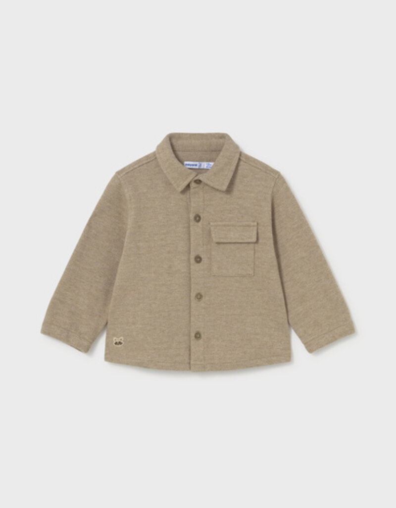 Mayoral Comfort Knit Overshirt Tan
