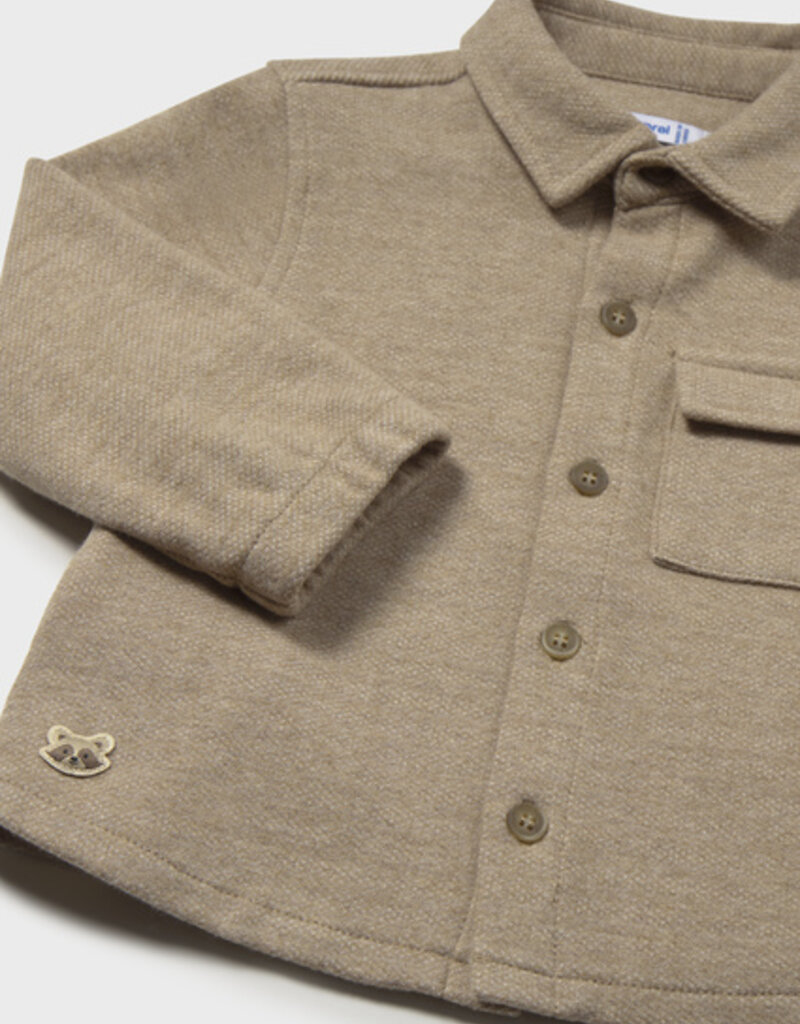 Mayoral Comfort Knit Overshirt Tan