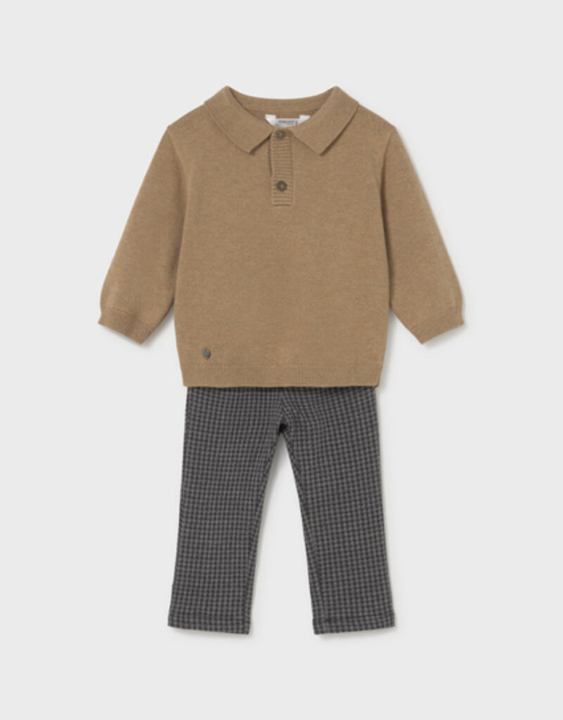 Mayoral Pants w/Tan Sweater Set